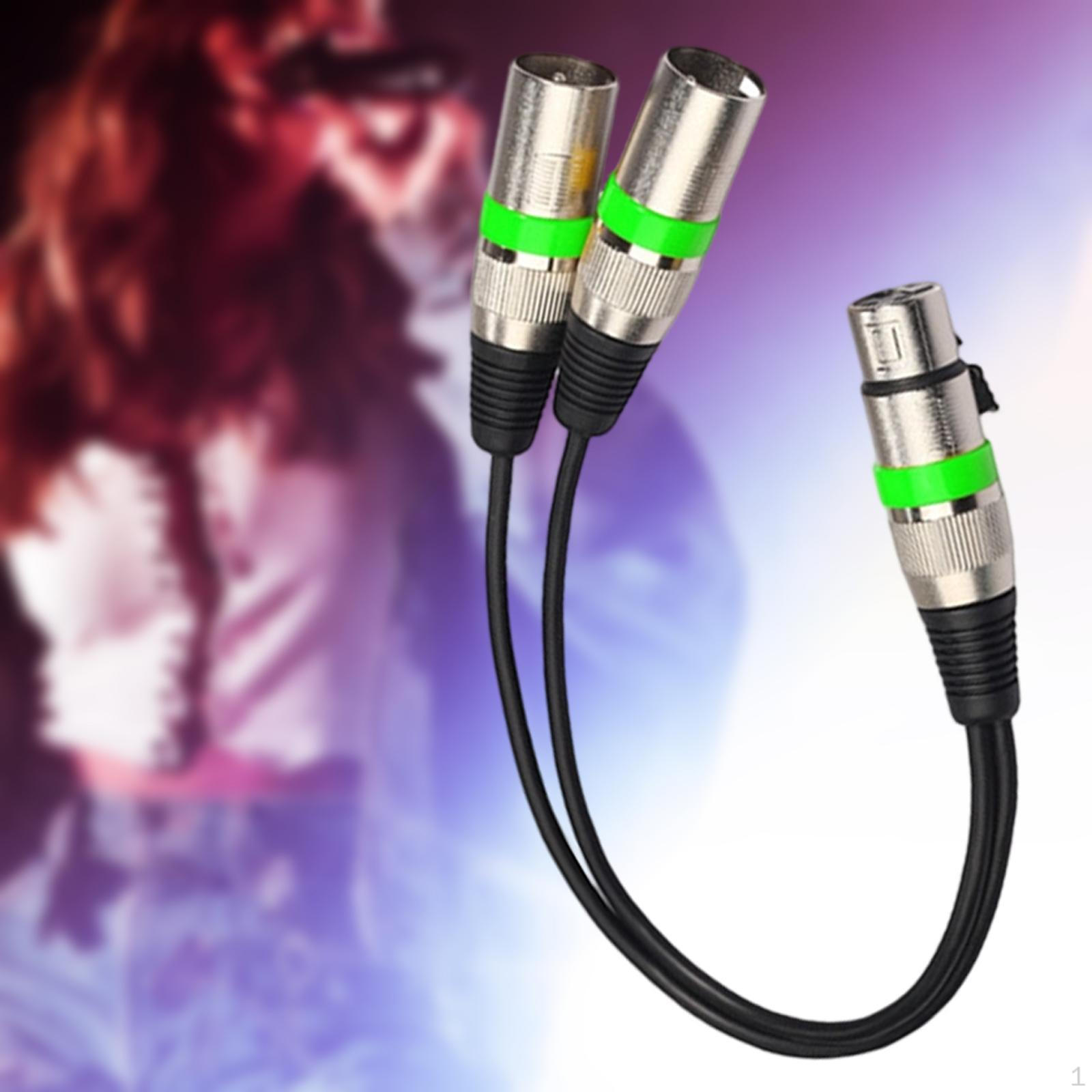 

Кабель-разветвитель, 1 XLR гнездо на 2 штекера Y-кабель, 30 см для эквалайзера зелёный