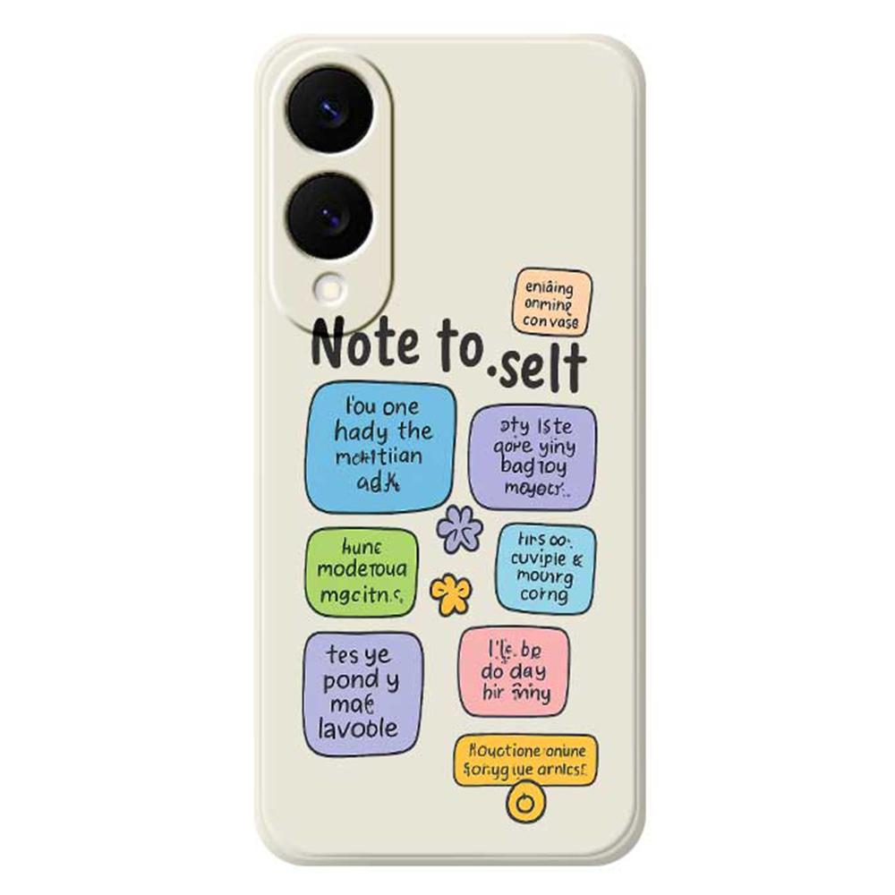

For Samsung Galaxy S25 Edge Case Colored Sticky Notes Pattern Printing Straight Edge TPU Phone Back Cover