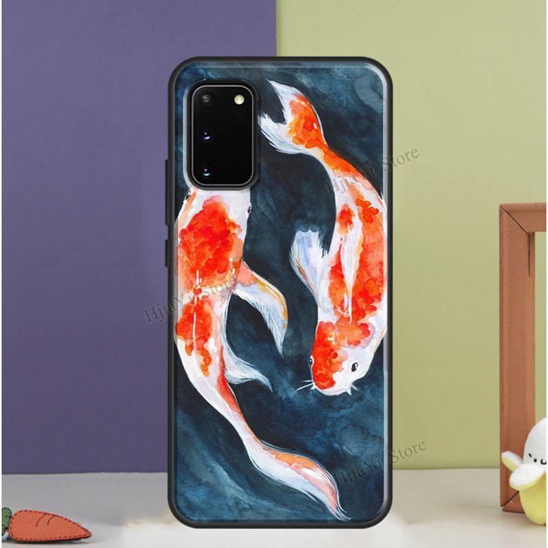 Koi Karpfen Fisch Hülle Für Samsung Galaxy S20 FE S21 S22 Ultra S8 S9 S10 e Note 10 Plus Note 20 Ultra Abdeckung