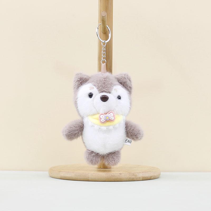 Lovely Khaki Shiba Inu Plush Doll Keychain Charming Dog Accessory For Everyday Use
