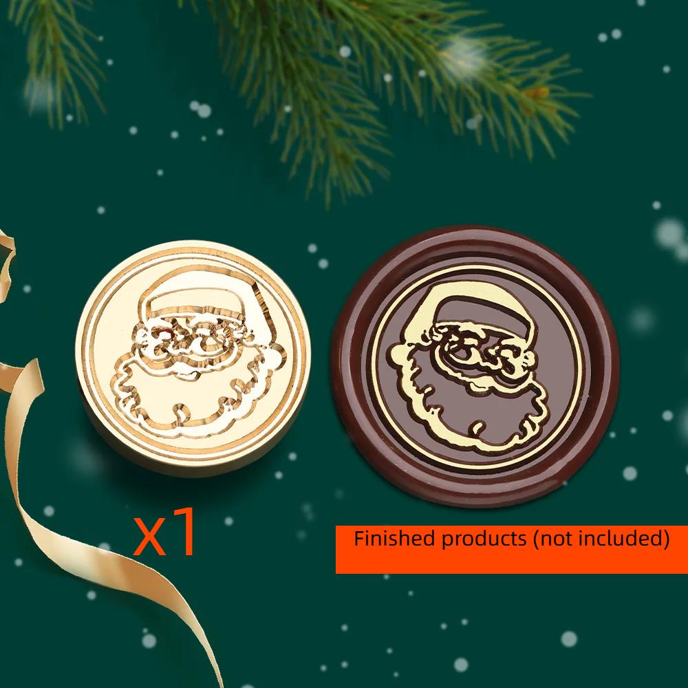 2.5cm Christmas Series Wax Seal Stamps Vintage Merry Christmas Tree Snowflake Head DIY Festival Gift Wrapping Cards Scrapbooking