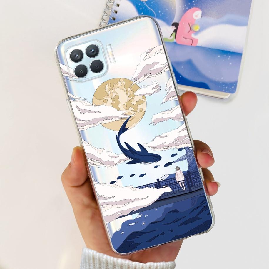 For OPPO Reno 4 Lite Case CPH2125 Phone Case Cute Cartoon Soft Silicone Back Cover For OPPO F17 Pro CPH2119 Coque A93 2020 Funda