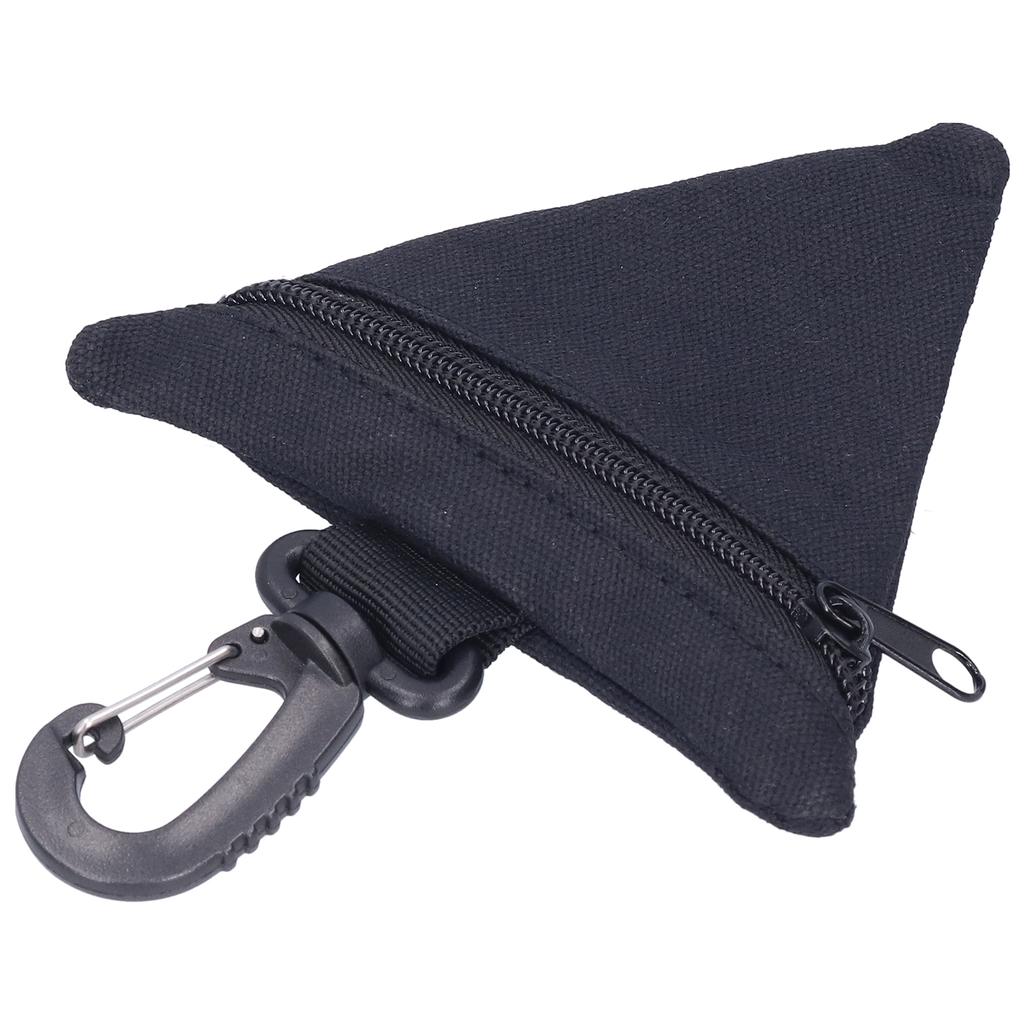 Přenosná peněženka na mince Oxford Cloth Outdoor Trojúhelníková Úschova na peníze a klíče Ledvinka s přezkouČerná