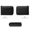 Herren Geldbörse PU Leder Kreditkartenhalter Bifold Reißverschluss Dünne Tasche Vatertag Geburtstagsgeschenk