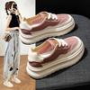 2025 spring new thick-soled heightening casual shoes women's versatile fashion muffin shoes sports shoes lightweight versatile board shoes