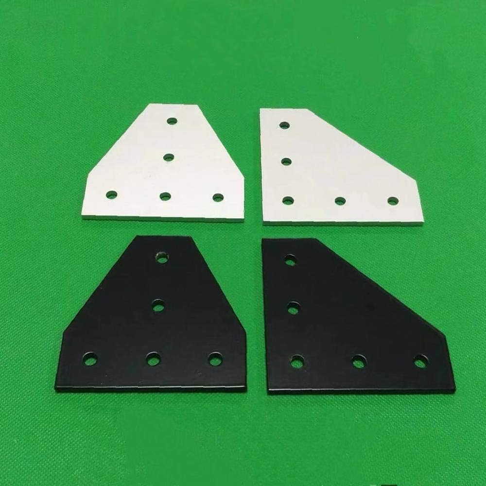 Bitshops_5 / 7 Holes L Type 2020 3030 4040 4545 Connection Plate Corner Bracket Joint Board For Aluminium Profiles - (Color: 4545L-5-Silver-1Pcs)