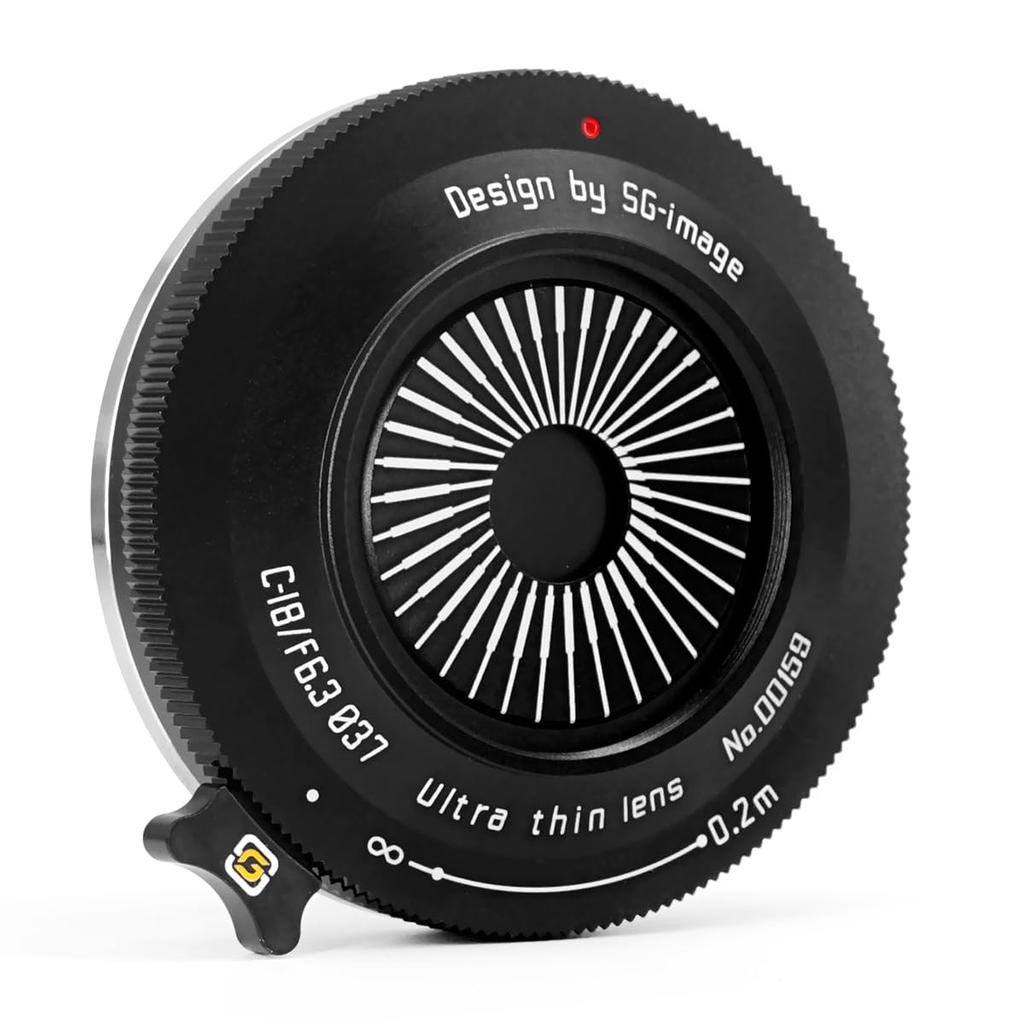 18mm Prime Pancake Black SG-image F6.3 APS-C E-Mount Ultra-Thin Lens, (2-Year Warranty)