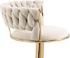 IMPERIA beige stool chair 100 cm fabric