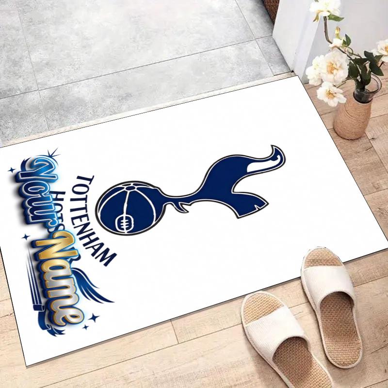 T-Tottenham Hotspur Design Area Rug Personalized Name- Non-Slip, Soft & Cozy Floor Mat for Living Room, Office - Indoor/Outdoor Carpet