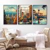 Portland Oregon Travel City Art Poster Colorful San Francisco California Landscape Print Mackinac Island Canvas Painting Decor