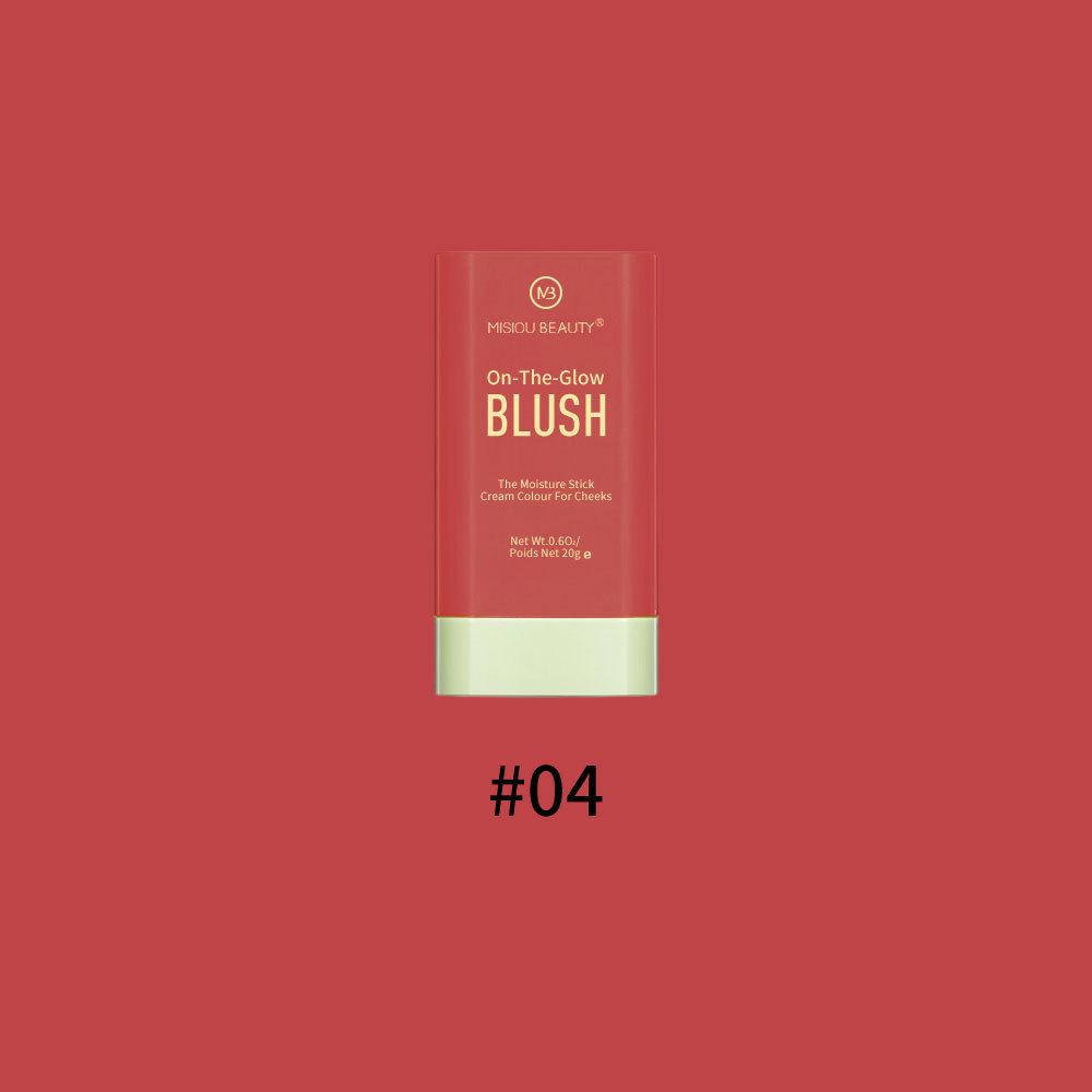 Silky Matte Blush Stick for Cheeks & Lips - Natural Nude, Long-Lasting, Brightening Contour Makeup