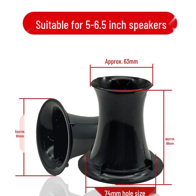 Hourglass-shaped Bass Reflex Exhaust Tube for 3" To 12" Car Subwoofer