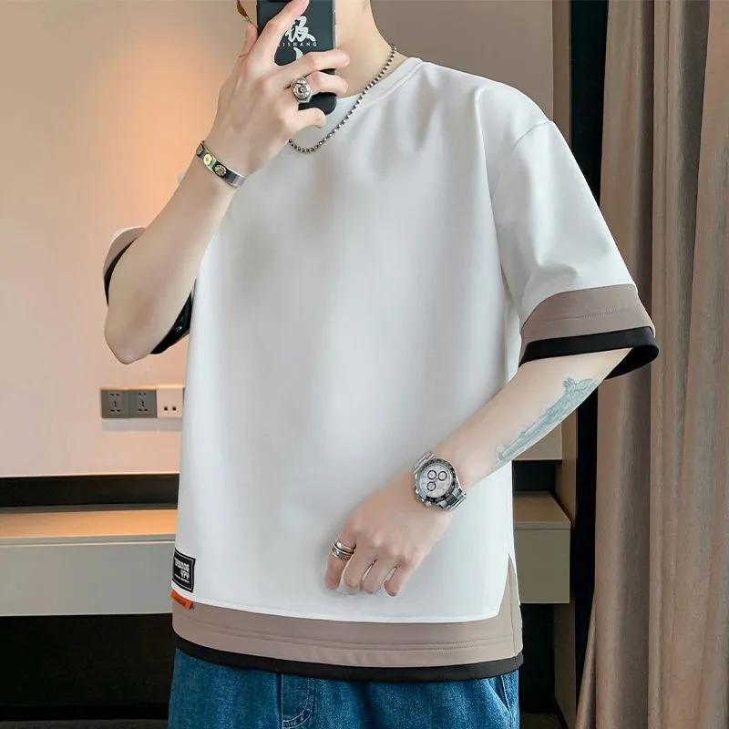 Summer Oversized 8XL Men s T-Shirts Drop Shoulder Male T-shirts Clothes Man Top Tees S