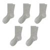 5 Pairs Crew Socks for Women Ribbed Knit Slouch Boot Socks Breathable Crochet Long Piles Socks for High School Girls