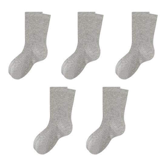 5 Pairs Crew Socks for Women Ribbed Knit Slouch Boot Socks Breathable Crochet Long Piles Socks for High School Girls