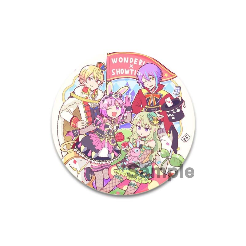 32/44/58mm Project Sekai Wonderlands X Showtime Pin Handmade Brooch for Clothes Cartoon Cosplay Badge Backpack Decoration Jewelry Gift
