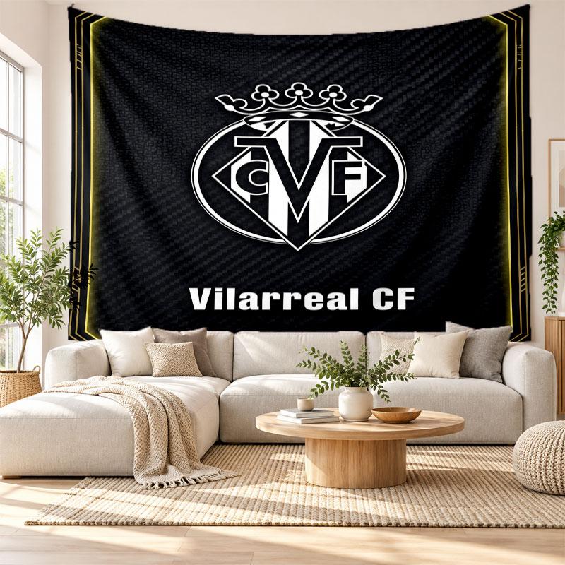 Villarreal FC Wall Tapestry, Soft Fabric Wall Hanging, Decorative Backdrop For Bedroom Home Wall Art