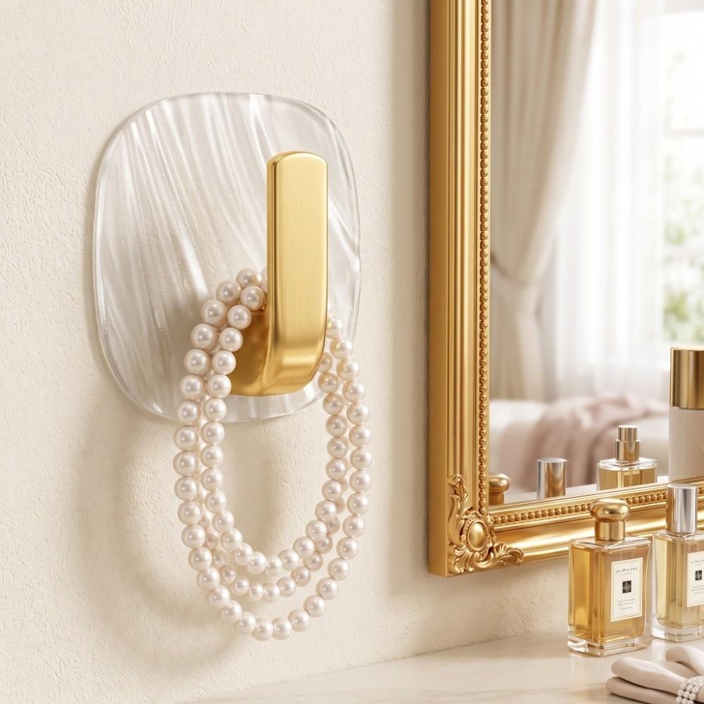 4Pcs Acrylic Punch-Free Wall Hanging Hooks  Kitchen Spoon, Rag, Small Utensil Arrangement