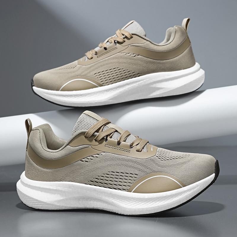 2026 New Summer Widened Mens Sports Shoes Simple Versatile Elastic Running Shoes Outdoor Anti Slip Shock-absorbing Walking Shoes