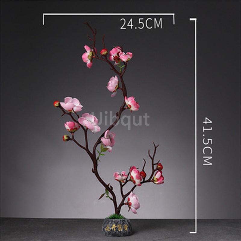 Japanese style plastic simulation flower Blossom Peach Blossom Ornament Sushi sashimi ornament Decorative artificial flowers-A