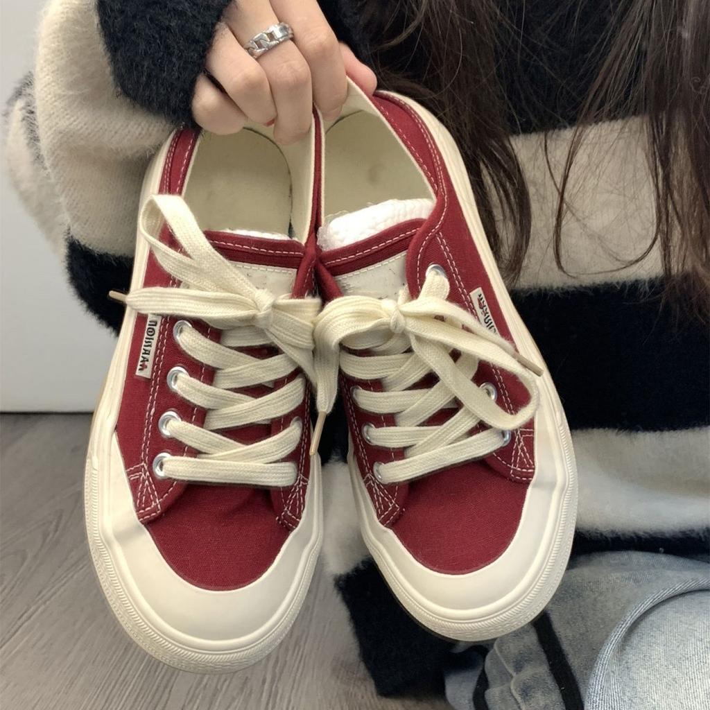 Lightweight platform canvas shoes for women's 2025 spring and autumn new breathable non-slip soft-soled white shoes versatile sports board shoes