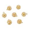 Copper Inlaid Zircon Dandelion Pendant For DIY Jewelry Making Craft Accessories