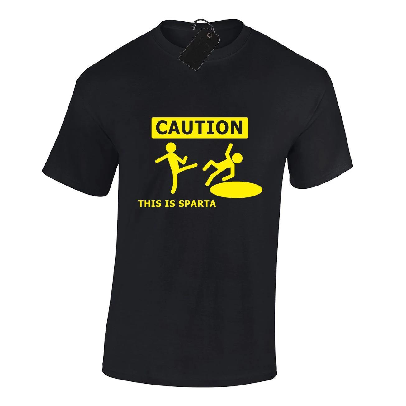 

Caution This Is Sparta Funny 300 Spartans TShirt 100 Cotton ONeck Summer Short Sleeve Casual Mens Tshirt Size S3XL S