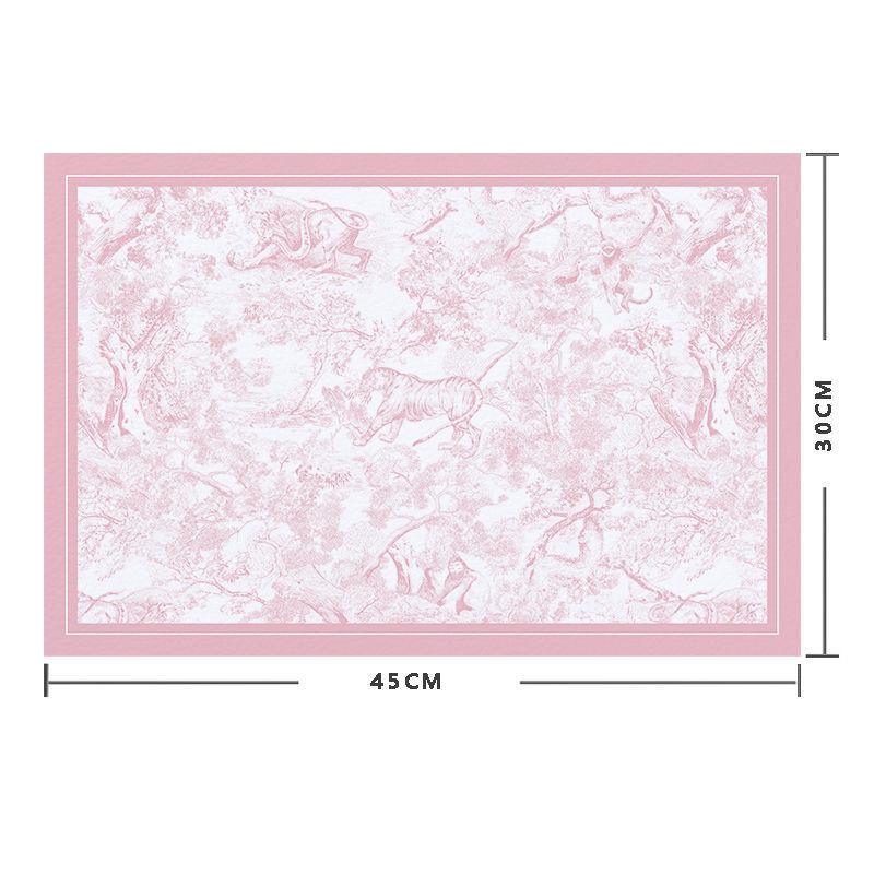 

Коврик для еды из полиуретана, водонепроницаемый, теплоизолирующий, коврик для чашки кофе, кухонный коврик, декоративный коврик для посуды, подставка для еды, легко моется 30x45 cm розовый