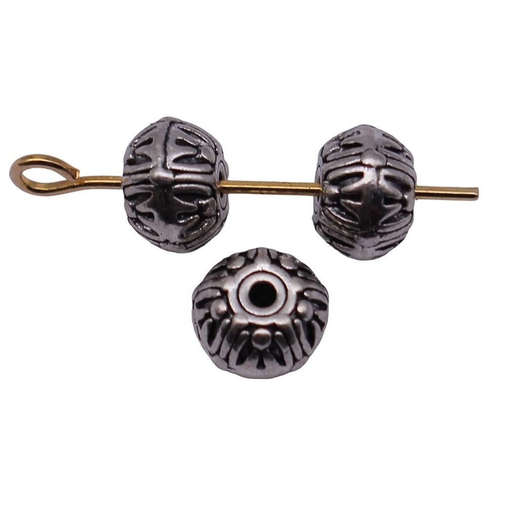 Floral Edge Spacer Beads Ornate Metal Small Hole Charms For Bohemian Beading Supplies