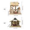 Christ Nativity Resin Statue House Scene Manger Holy Figure Statue Ornament Crafts for Home Bedroom Room Decor