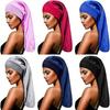 Satin Sleep Cap: Elastic Wide Brim Stocking Cap for Long Hair Care