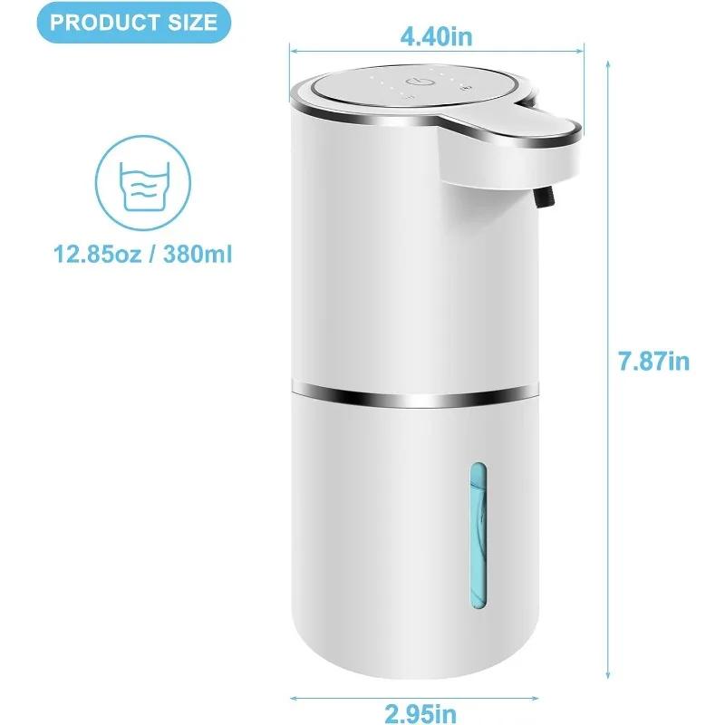 Automatic Sensor Foam Soap Dispenser Hand Soap Foaming Dispenser 4 Level Adjustable Foam Soap Dispenser for Bathroom Kitchen