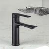 Bathroom Sink Black Basin Faucet Mixer Wash Stainless Steel Modern Design Brass Water Tap