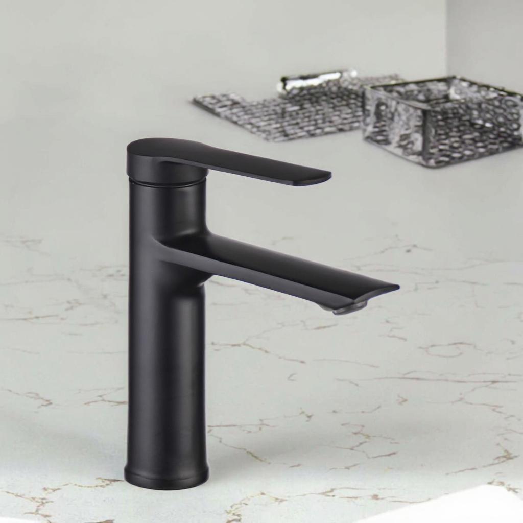 Bathroom Sink Black Basin Faucet Mixer Wash Stainless Steel Modern Design Brass Water Tap