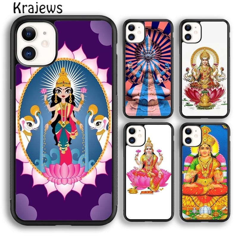 Krajews Lakshmi Hindu Goddess Phone Case Cover For iPhone 17 Air 16 15 14 Plus 11 12 13 Pro Max Coque Shell Fundas