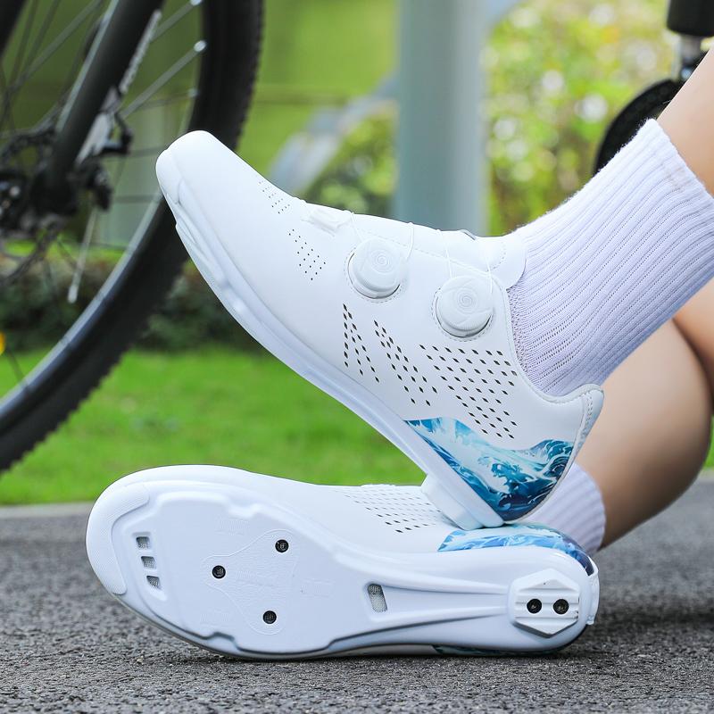 Zapatillas de Ciclismo Bloqueables para Bicicletas de Carretera, Bicicletas de Montaña, Zapatillas de Ciclismo No Bloqueables para Hombre, Zapatillas Profesionales Bloqueables de Suela Dura