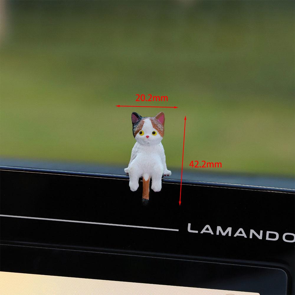 Cat Cartoon Dashboard Decorations Cute Animal Display Screen Charm Portable Ornaments For Vehicles Office Keyboard Table Statue