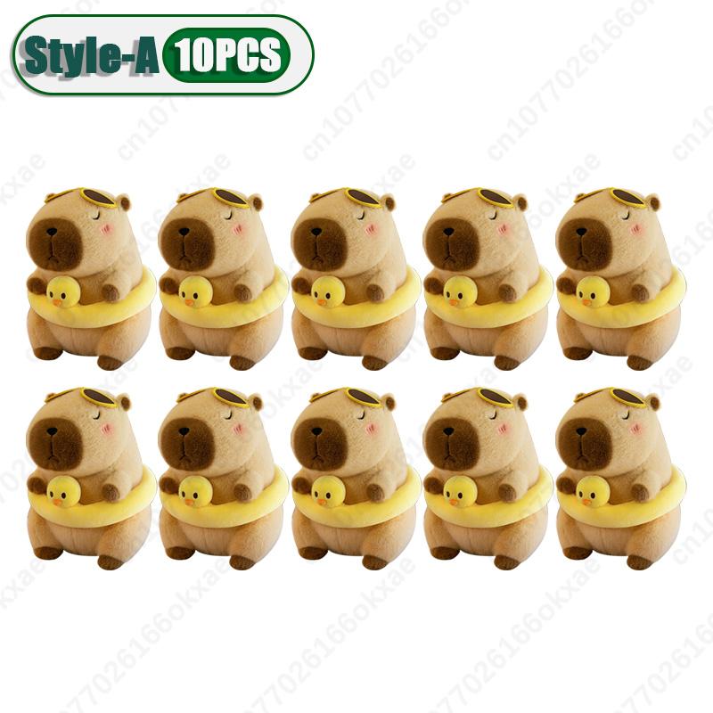 1-10PCS Cute Kapybara Plush Toy Summer Beach Kapybara Plush Ornament Christmas Gift Plush Toy Holiday Birthday Party Gift