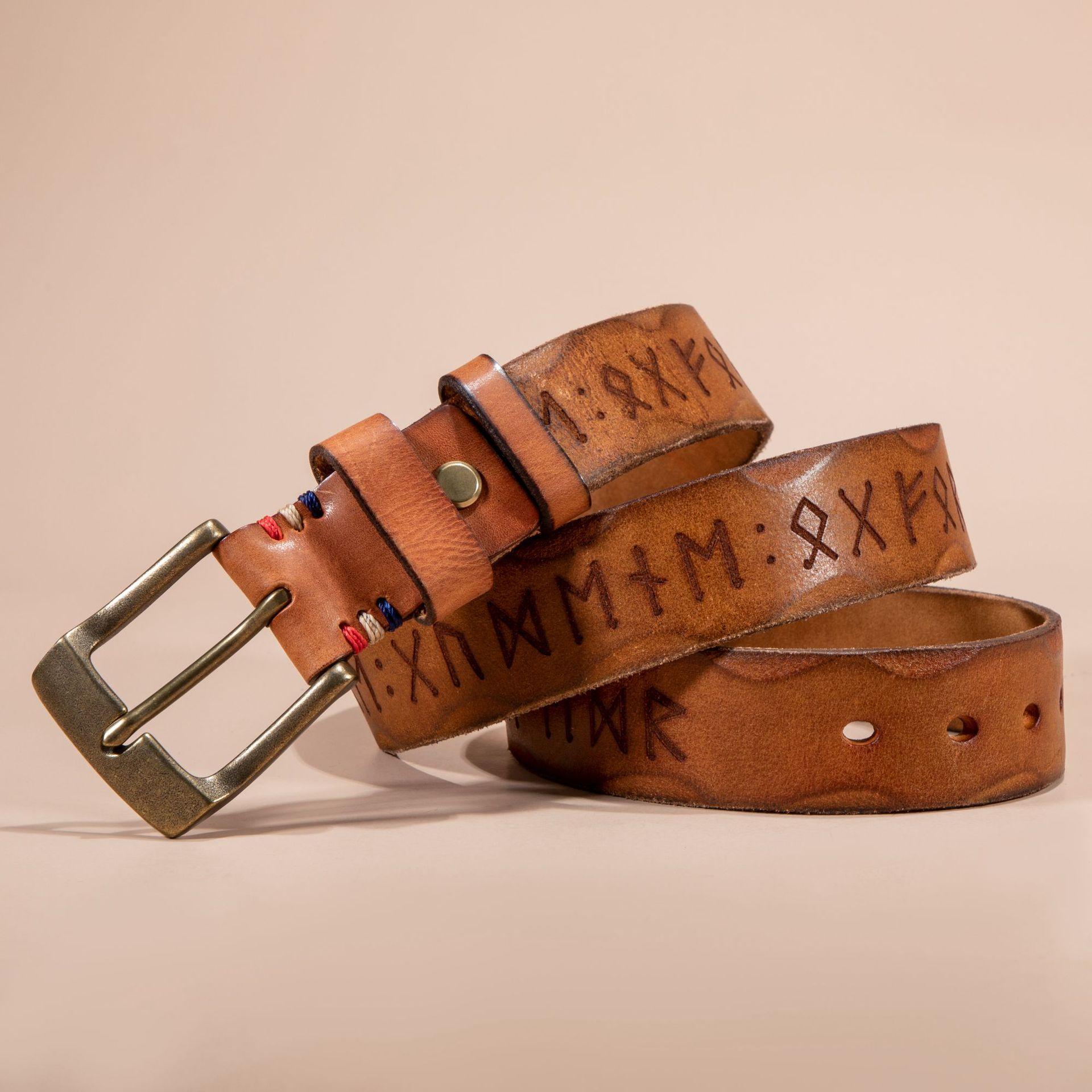 

Ремень из натуральной коровьей кожи в стиле ретро, однослойный, мужской, повседневный, из коровьей кожи, первый слой коровьей кожи 110cm-130cm верблюд