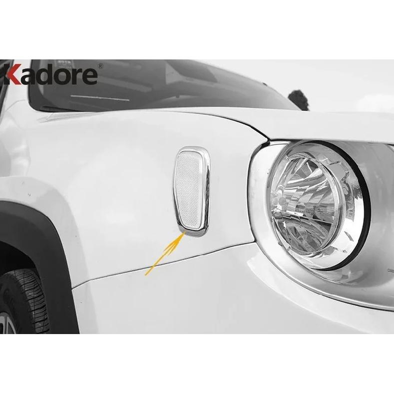 Side Signal Turn Light Lamp Cover Trim For Jeep Renegade 2014-2017 2018  Chrome Car Turning Lights Bezel Trims Accessories