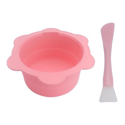 Wachswärmer, abnehmbare Silikon-Gesichtsmasken-Mischschüssel und antihaftbeschichteter Spatel, Haarentfernungsstift für zu Hause, wiederverwendbar, Rosa, 1 Stück