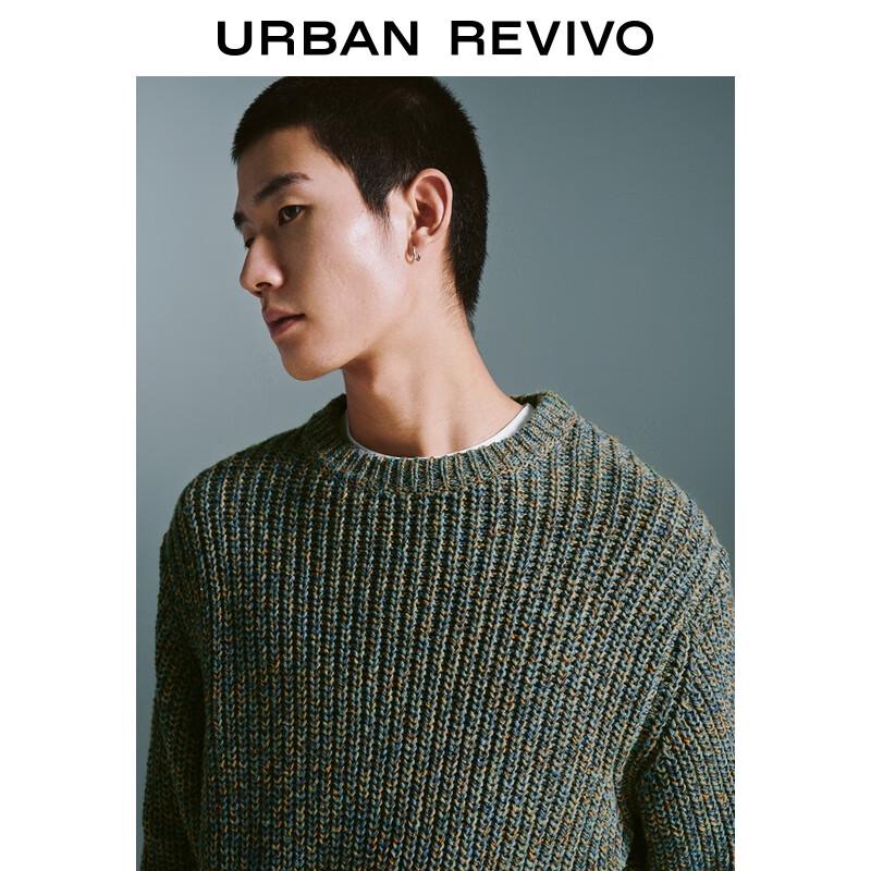 UR Men's Retro Slub Knit Round Neck Sweater