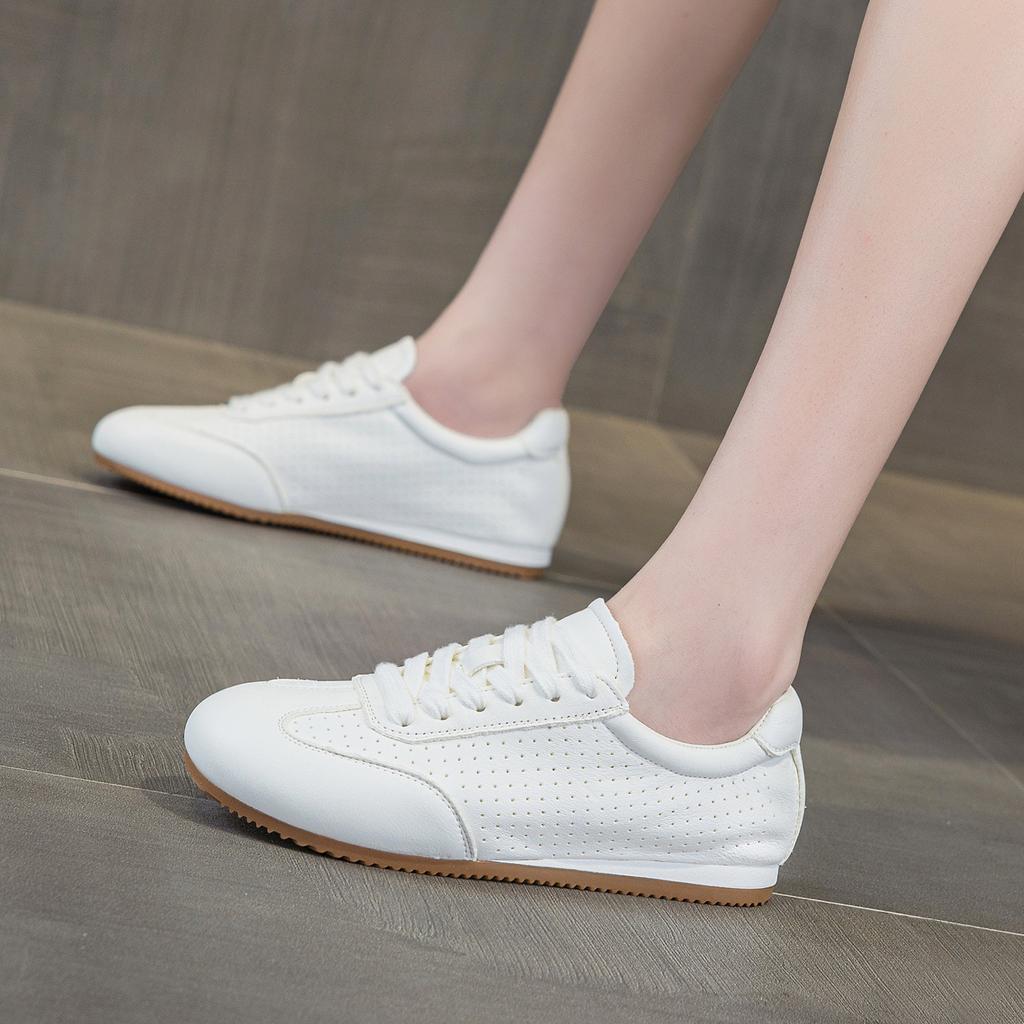 Europe station 2025 spring and summer new doll head canvas platform casual shoes versatile board shoes lace-up comfortable student shoes