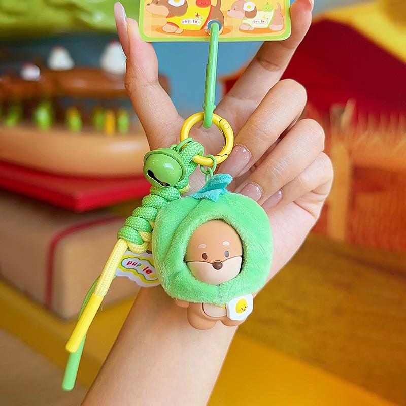 Pacpas Dachshund Plush Vegetable Head Cover Keyring For Daily Use Gift And