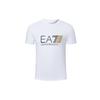 EA7 Logo Round Neck Short Sleeve T-Shirt Men Tops White 3ZPT62-PJ03Z-1100