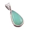 Natural Chrysoprase Gemstone 925 Solid Sterling Silver Jewelry Pendant 1'' e0B39