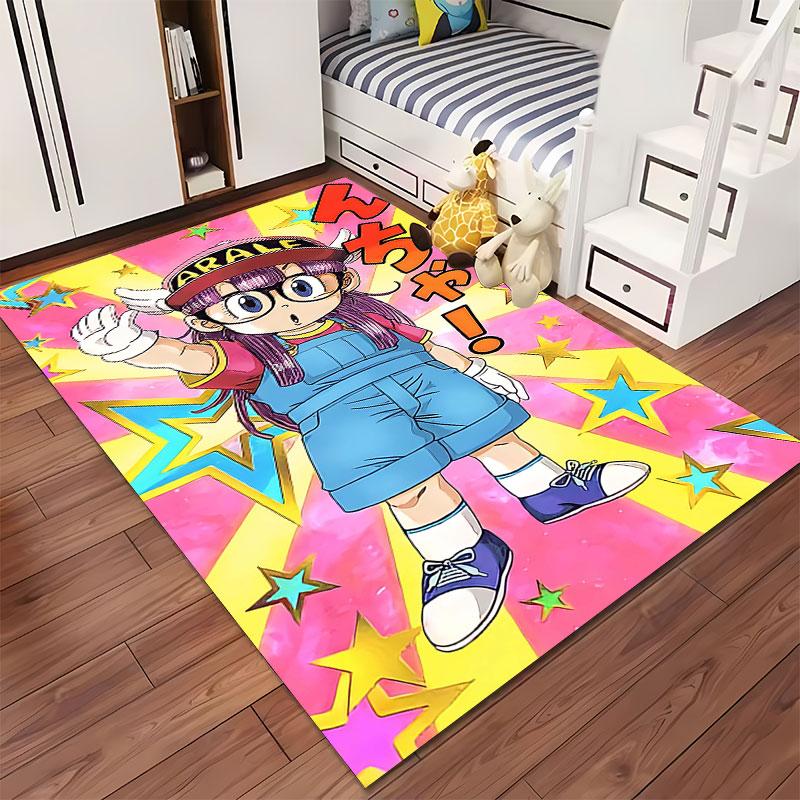 Arale Cartoon Starburst Carpet Suitable As a Non-slip Mat for the Living Room or Bedroom Sofa