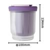 INS Round Plastic Salad Cup, Portable Double-layer with Fork, Multifunctional Breakfast Cup, Microwaveable, Takeaway Fruit Cup