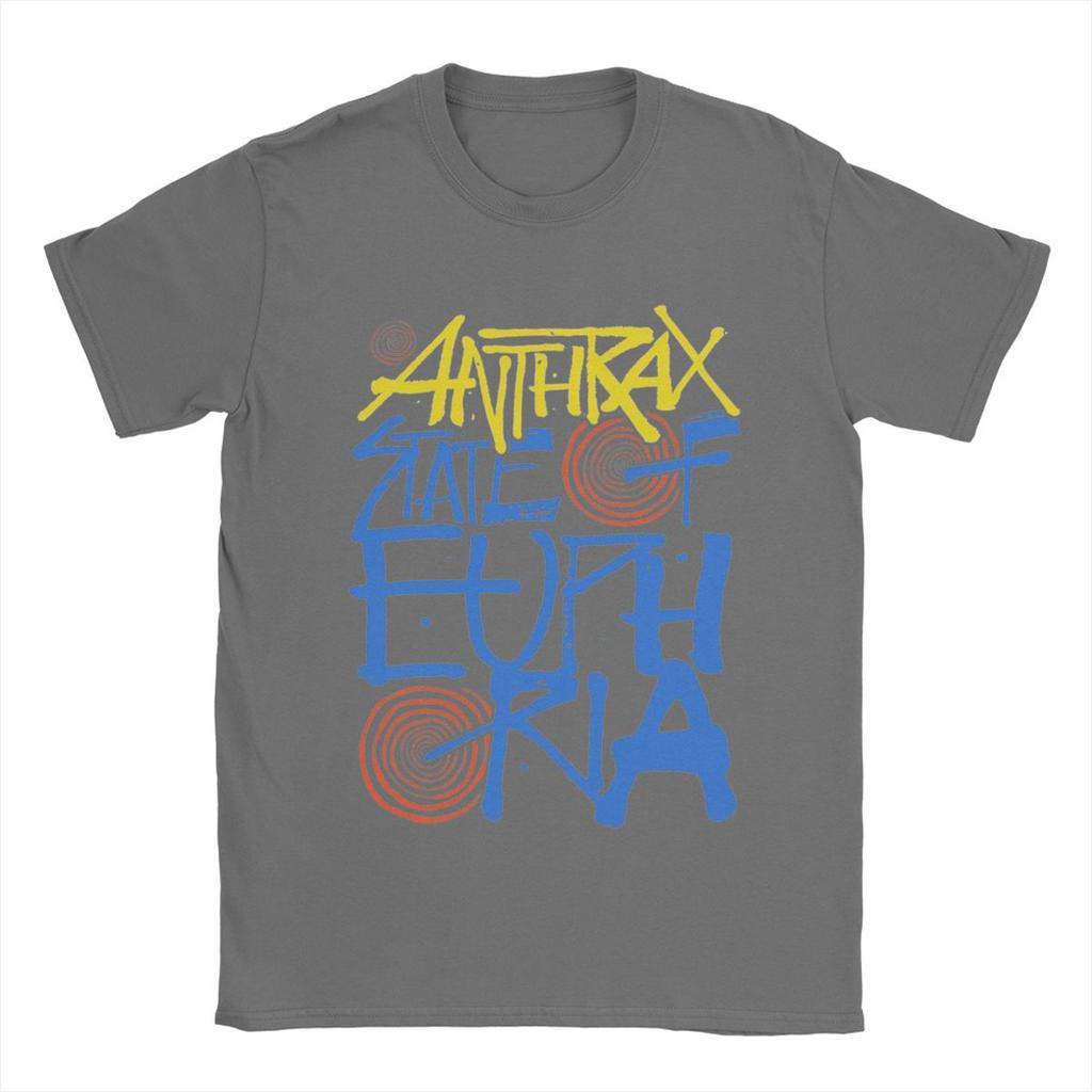 Anthrax Band T-Shirt für Herren Neuheit 100% Baumwolle T-Shirt Rundhals Kurzarm T-Shirt Druck Kleidung