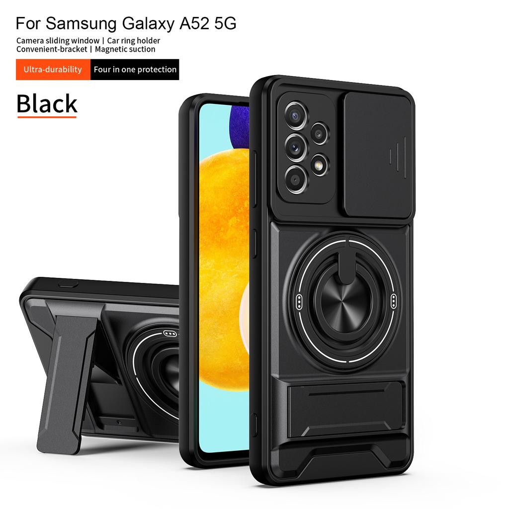 For Samsung A32 5G Case Galaxy A52 Cover A57 A52S Phone Case Magsafe Magnetic Fold Holder Military Armor Camera Protection Cover